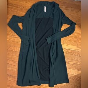 Athleta Long Canopy Cardigan in Oceanic Teal - xs